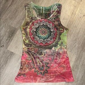 Rhinestone Mandala Tank Top